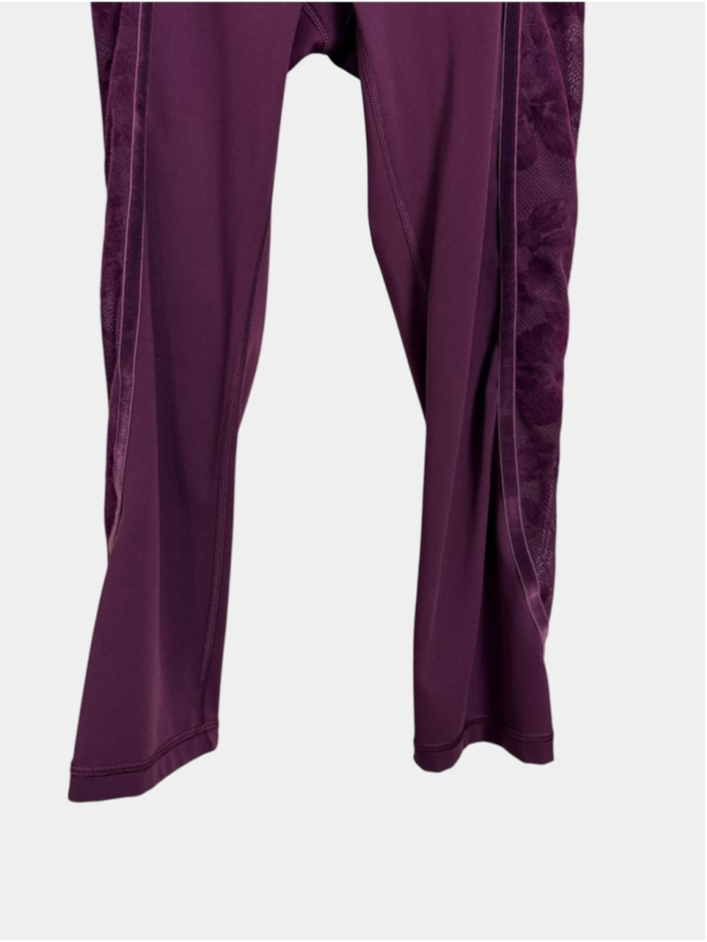 SPECIAL EDITION LULULEMON Wunder Under Crop Maroon Floral Mesh Leggings, Sz 4 - Picture 7 of 15
